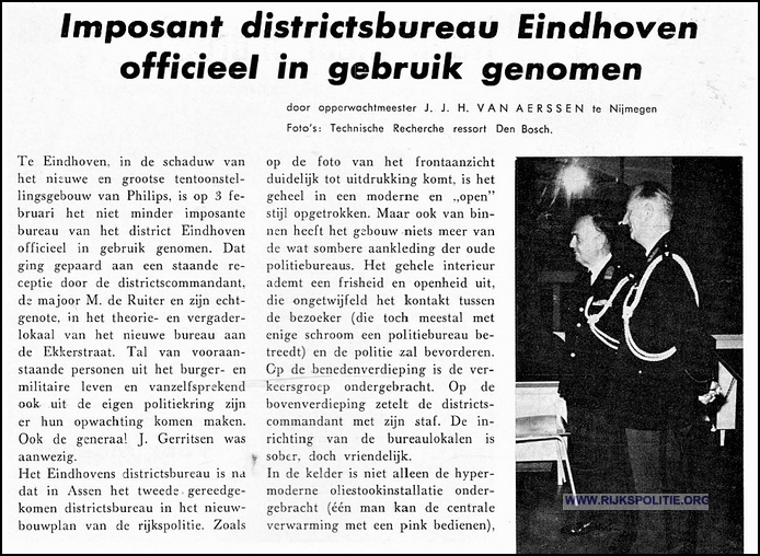 RPD Eindhoven Opening bureau Ekkerstraat 2 a bw(7V)