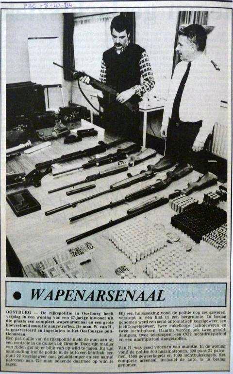 GRP Ooostburg WZV Meeuwen Louwerse en Davidse bij wapenvondst 1984