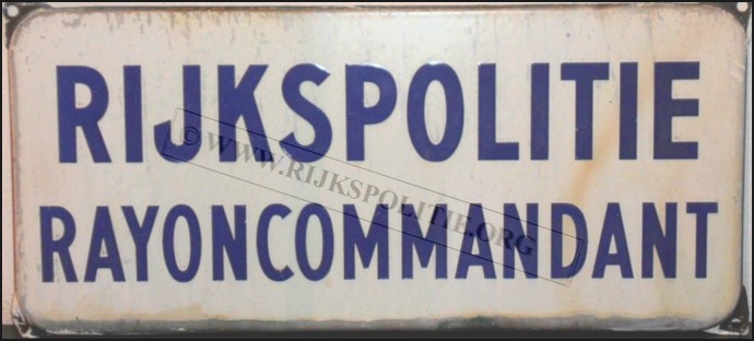 GRP Ooostburg WZV Meeuwen Rijkspolitiegevelbord rayoncommandant(7K)