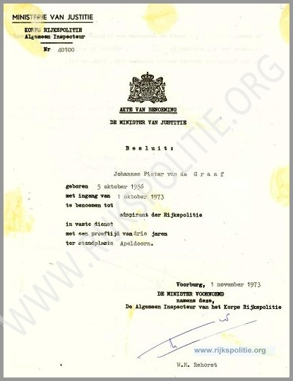 GRP Valkenisse Jos Graaf 1973 documenten 1(7V)