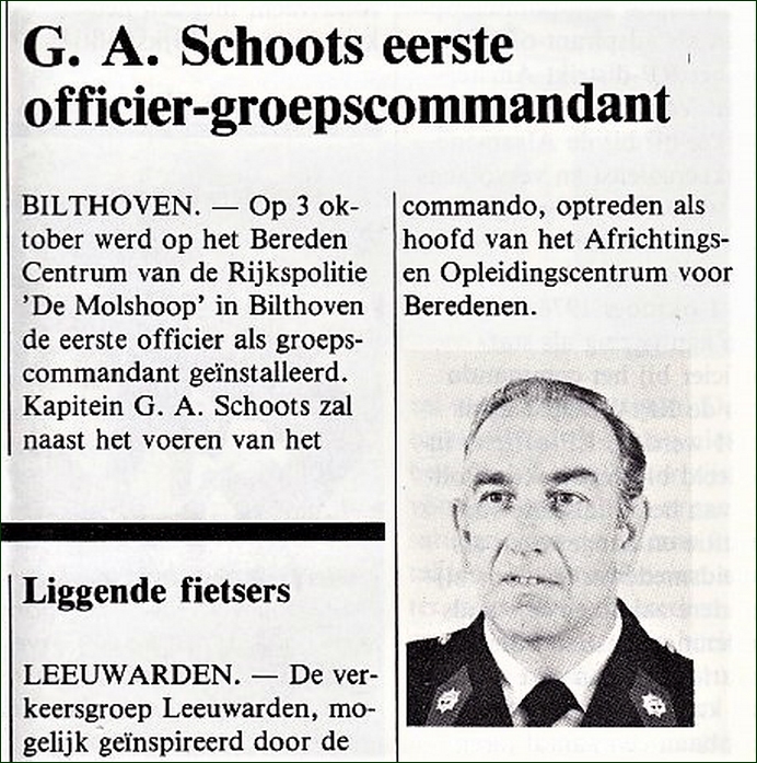 Bereden Bilthoven 1985 Afscheid Schoots (1) bw(7V)